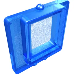 Glass for Window 1 x 2 x 2 Plane / Trans-Dark Blue