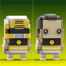 White Ranger (Mighty Morphin Power Rangers) Custom Brickheadz Bundle