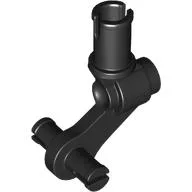 Technic Pin with Dual Wheels Holder / Black