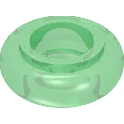 Clikits Bead, Ring, Thick Small with Hole / Trans-Light Green