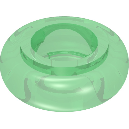 Lego Clikits Bead, Ring, Thick Small with Hole / Trans-Light Green