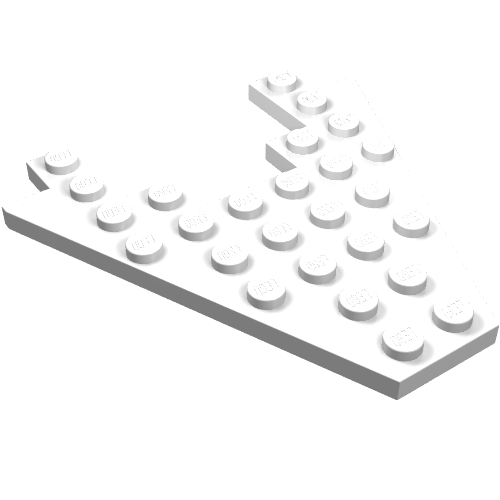 Lego Wedge Plate 8 x 8 with 3 x 4 Cutout / White