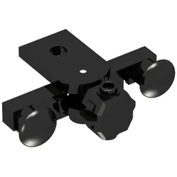Train Buffer with Sealed Magnets [Type 2 with Flat Bottom] / Black