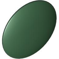 Lego Shield Round Bowed [Plain] / Dark Green