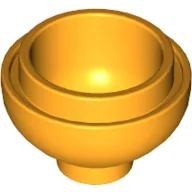 Brick Round 2 x 2 Dome Bottom [Open Stud] / Bright Light Orange