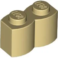 Brick Special 1 x 2 Palisade [aka Log] / Tan