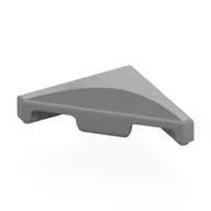 Tile 45° Cut 2 x 2 (Triangle) with Dark Gray Half Circle Print / Light Bluish Gray