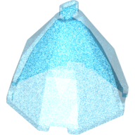 Lego Minidoll Skirt, Full, Octagonal, No Feet / Opal Trans-Dark Blue