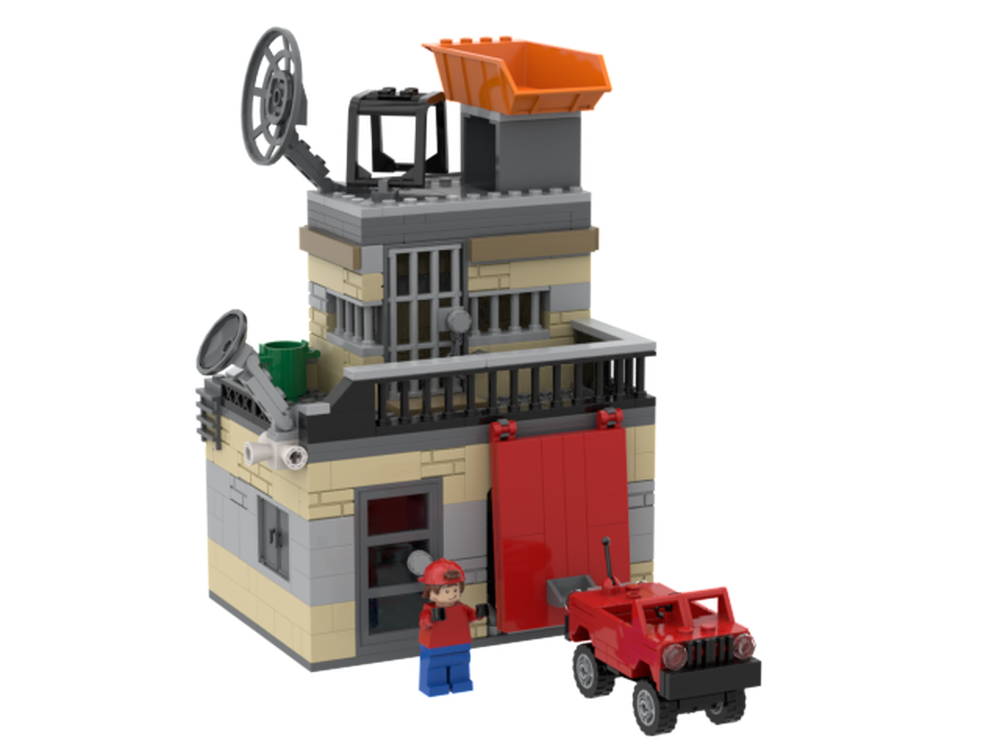 Lego Bill Newton's upgraded wacky workshop (colorized)