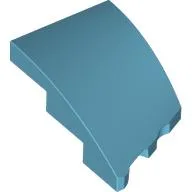 Brick Wedged, Curved 3 x 2 with Stud Notch Left / Medium Azure