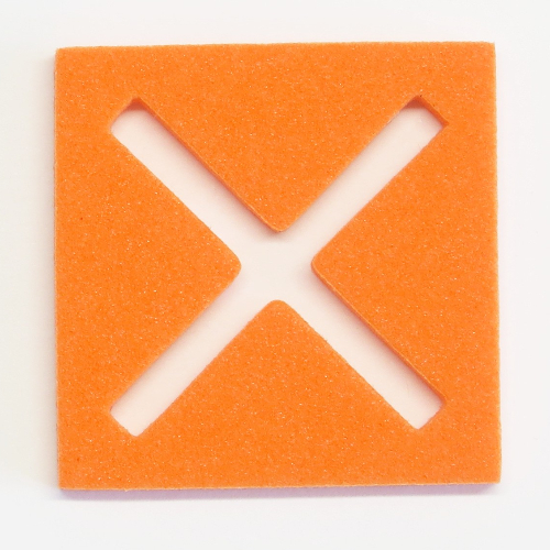 Lego Cone Base 6 x 6 with 'X' Cutout / Orange