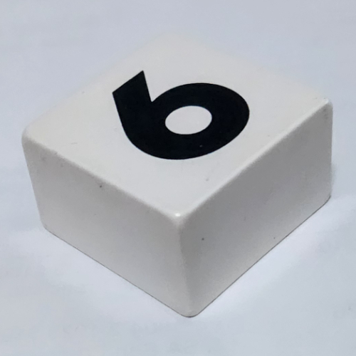 Lego Duplo Tile 2 x 2 x 1 with '6' Print