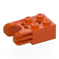 Technic Brick Special 2 x 2 with Ball Socket Wide and Axle Hole, No Arm Holes / Reddish Orange