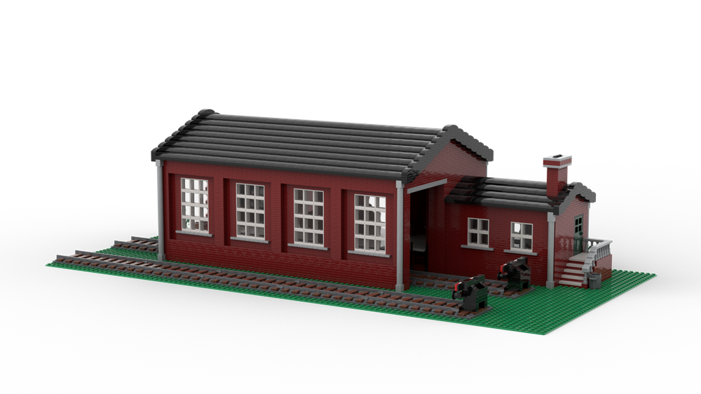 Lego Hangar à marchandises - Goods shed - MOC