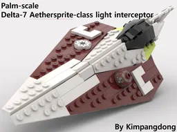Palm-scale Delta 7 Aethersprite star fighter