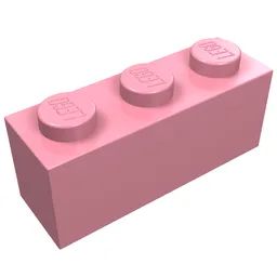 Brick 1 x 3 / Pink