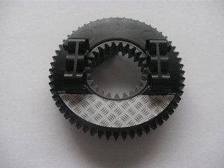 Lego Technic Turntable 56 Tooth with Black Top with Tread Plate Pattern (Sticker) - Set 8273