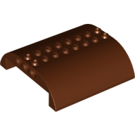 Lego Brick Curved 8 x 8 x 2 Double / Reddish Brown