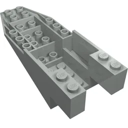 Brick Wedged, Sloped Inverted 11 x 4 x 2 2/3 Cockpit / Light Gray
