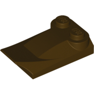 Lego Brick Wedged, Curved 2 x 3 x 2/3 Two Studs, Wing End / Dark Brown