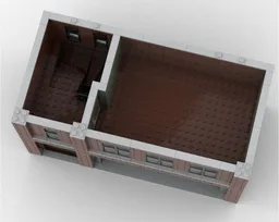 Modular store with upper office