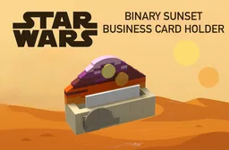 Binary Sunset Business Card Holder