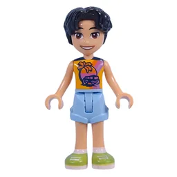 Niko - Bright Light Orange Shirt, Bright Light Blue Shorts