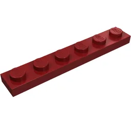 Plate 1 x 6 / Dark Red