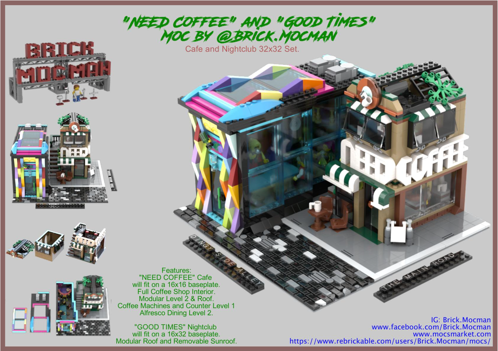 Lego Two Building Set - "Need Coffee" and "Good Times" Club