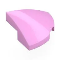 Brick Round Corner, Curved 2 x 2 x 2/3 Quarter Circle With 1 x 1 Bottom Cutout / Bright Pink