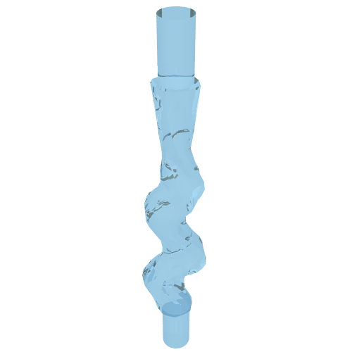 Lego Web Effect Long and Narrow Bars at Both Ends / Trans-Light Blue