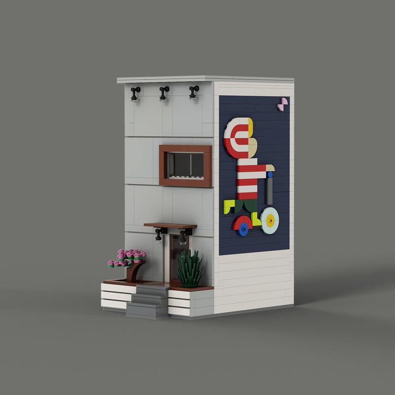Lego Modern architecture with wall paintings