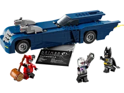 Batman with the Batmobile vs Harley Quinn and Mr. Freeze