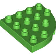 Duplo Plate Round Corner 4 x 4 / Bright Green