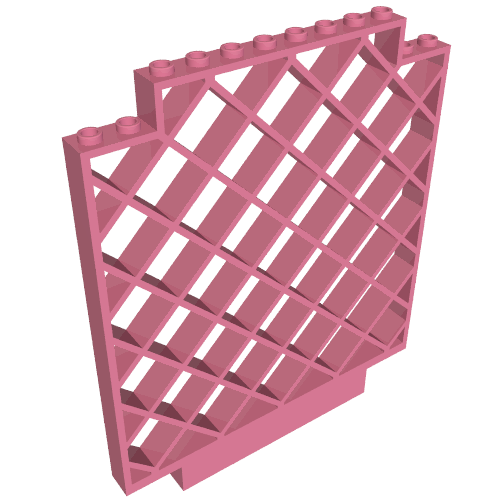 Lego Belville, Wall, Lattice 12 x 1 x 12 Square / Medium Dark Pink