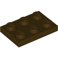 Lego Plate 2 x 3 / Dark Brown
