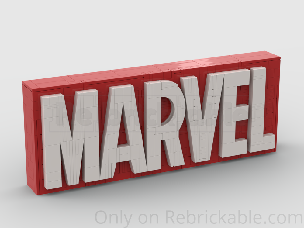 Lego 76313 Marvel Logo - IMPROVED (shortened)