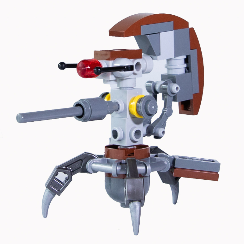 Lego Droideka / Sniper Droid, Reddish Brown Shell, Pearl Dark Gray Legs, Back Armor