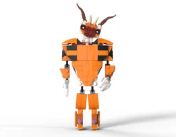 The orange humanoid monster