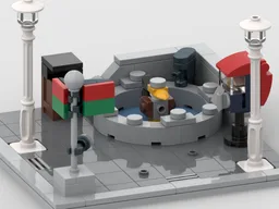 Corner with Bird and Pool, Small Modular