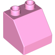 Lego Duplo Brick 2 x 2 Slope 45° / Bright Pink