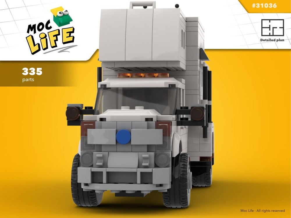 Lego Ford F-450 quad cab dually with camper