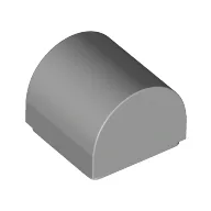Brick Curved 1 x 1 x 2/3 Double Curved Top, No Studs / Light Bluish Gray
