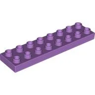 Duplo Plate 2 x 8 / Medium Lavender