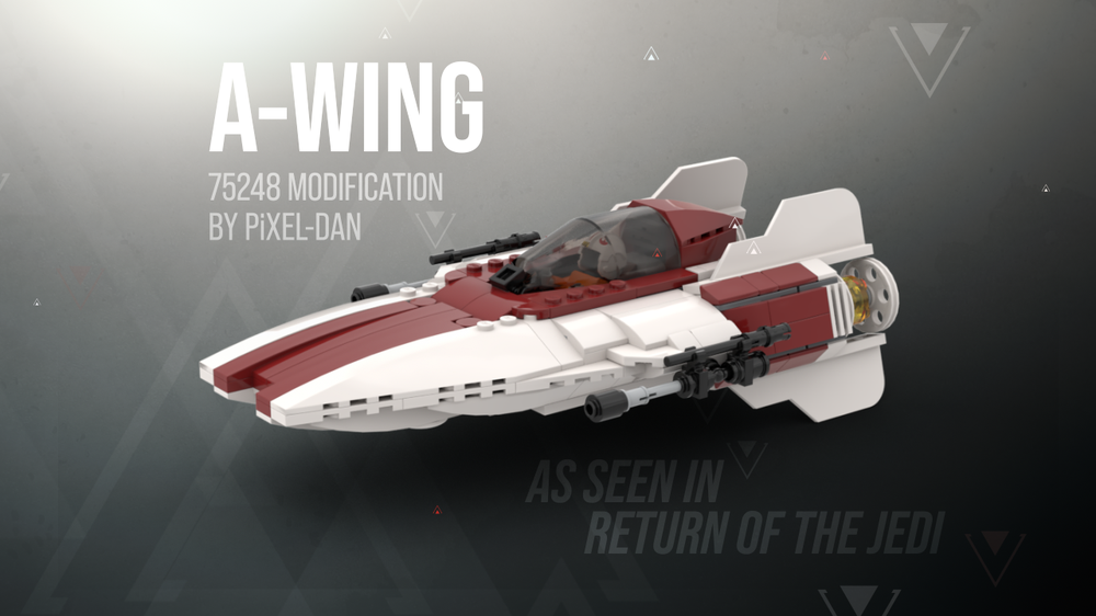 Lego PiXEL-DANs Resistance A-Wing Starfighter 75248 MODIFICATION