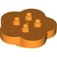 Duplo Flower 4 x 4 x 1 with 4 Top Studs / Orange