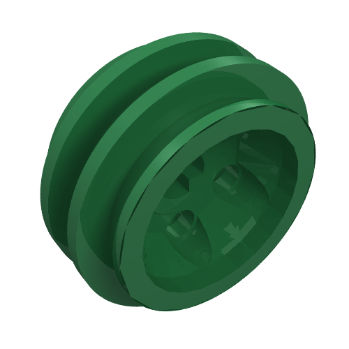 Lego Wheel Rim 24 x 14 VR with Center Axle Hole / Green