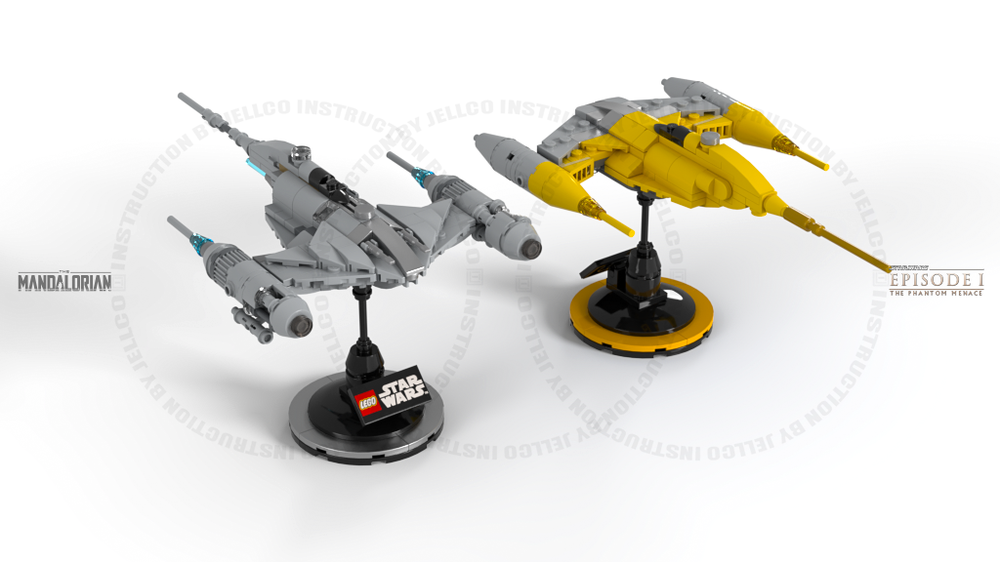 Lego Micro Size N-1 Starfighters Original Version & Din Djarin Version