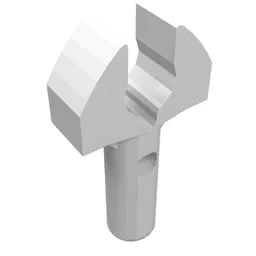 Bar 1L with Clip [Cut Edges and One Side Hole] [Gap in Clip] / White