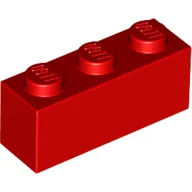 Brick 1 x 3 / Red